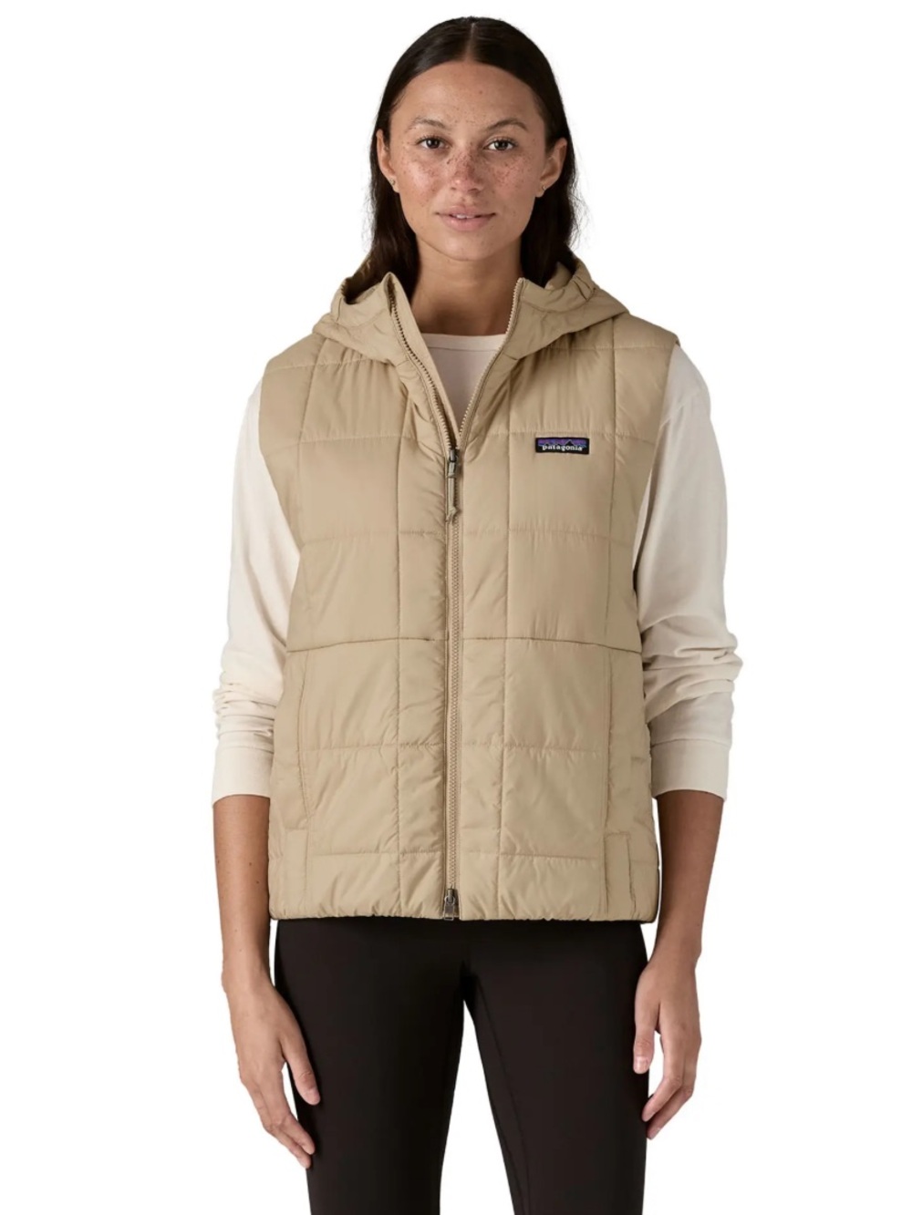 Patagonia Light Gust Hooded Vest in Oar Tan
